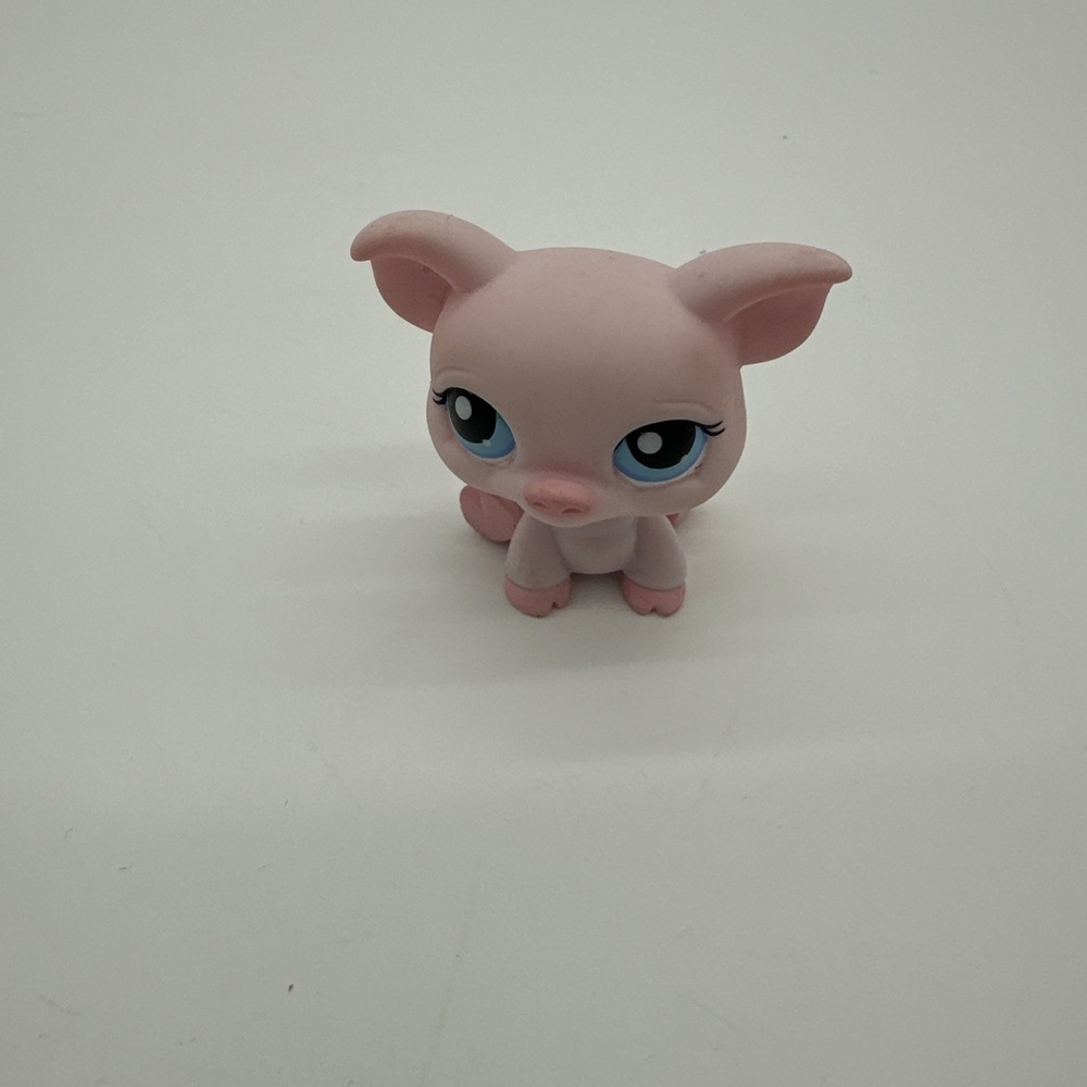 LITTLEST PET SHOP LPS 2005 HASBRO PINK PIGGY PIG FIGURE (MA108)